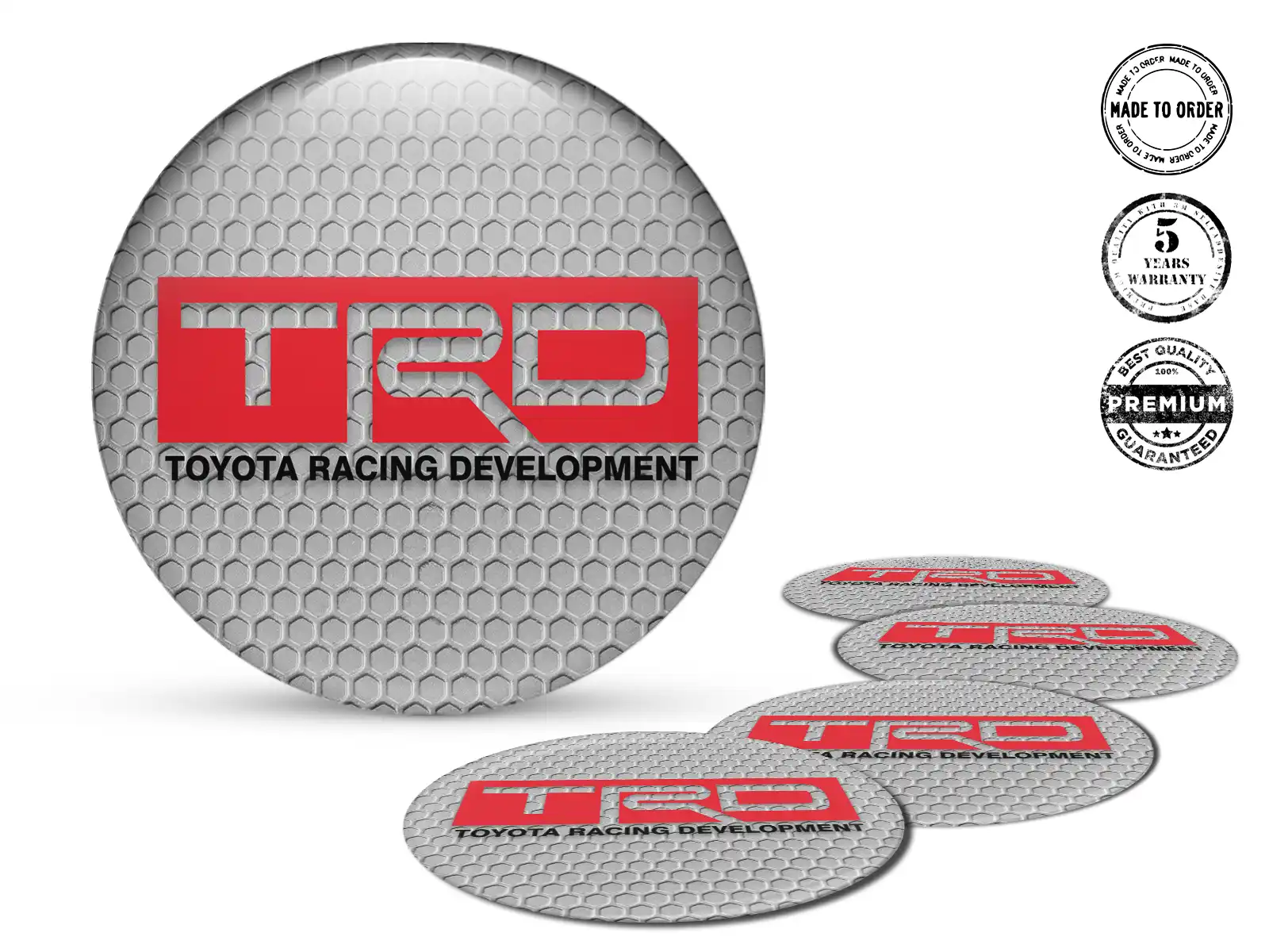 Toyota TRD Pegatinas de Aro Variante Estilo Etiqueta Bombada